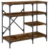 Estantería de cocina madera ingeniería metal roble 90x40x84