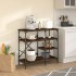 Estantería de cocina madera ingeniería metal roble 90x40x84