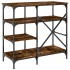 Estantería de cocina madera ingeniería metal roble 90x40x84