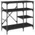 Estantería de cocina madera ingeniería metal negro 90x40x84