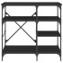 Estantería de cocina madera ingeniería metal negro 90x40x84