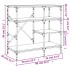 Estantería de cocina madera ingeniería metal negro 90x40x84