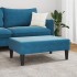Reposapiés de terciopelo azul 77x55x31