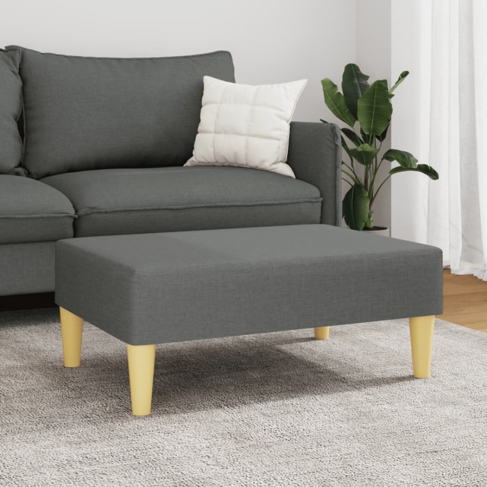 Reposapiés de tela gris oscuro 77x55x31