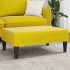 Reposapiés de terciopelo amarillo 77x55x31
