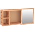 Armario con espejo madera maciza nogal 80x17x34