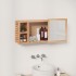 Armario con espejo madera maciza nogal 80x17x34