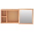 Armario con espejo madera maciza nogal 80x17x34