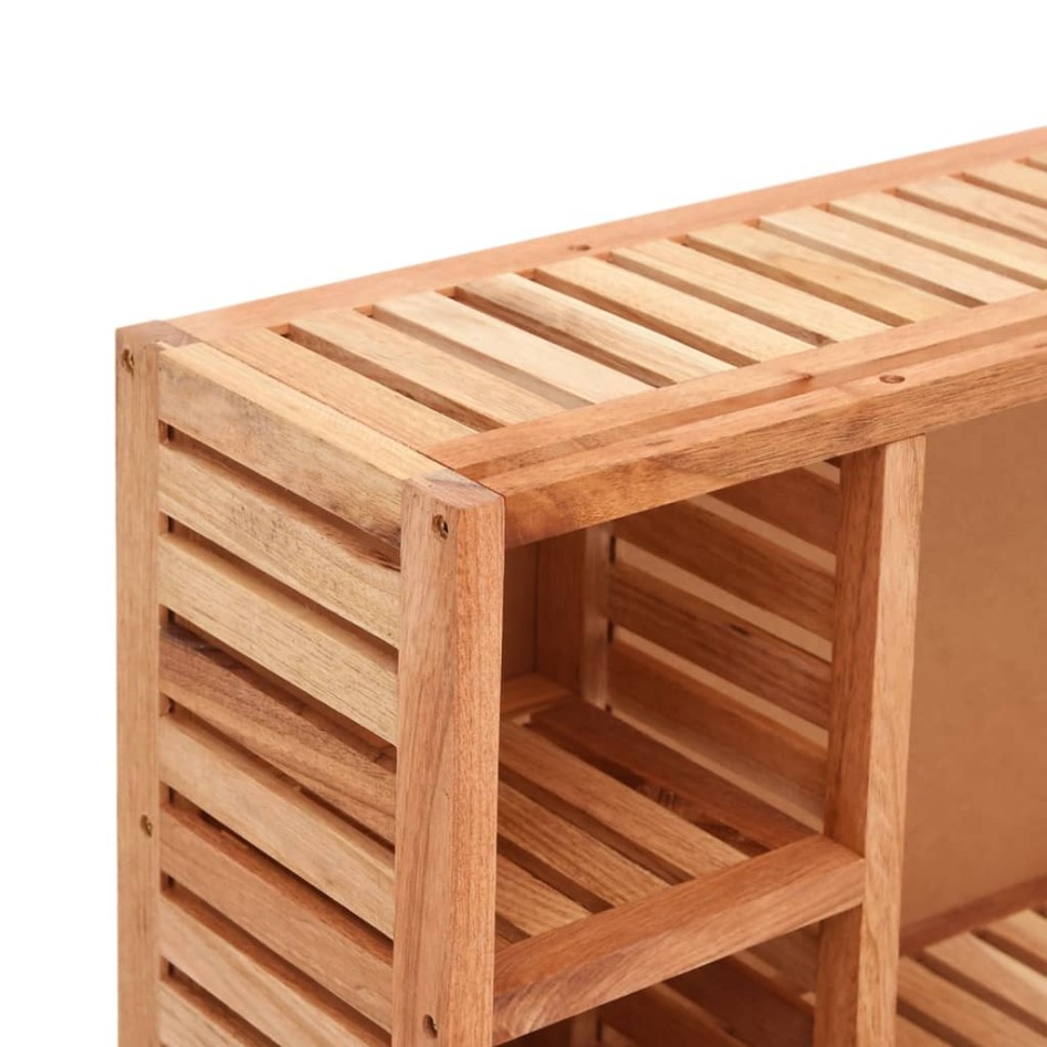 Armario con espejo madera maciza nogal 80x17x34