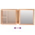 Armario con espejo madera maciza nogal 80x17x34