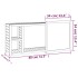 Armario con espejo madera maciza nogal 80x17x34