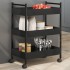 Carrito de cocina madera de ingeniería negro 50x30x70