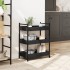Carrito de cocina madera de ingeniería negro 50x30x70