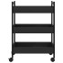 Carrito de cocina madera de ingeniería negro 50x30x70