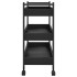 Carrito de cocina madera de ingeniería negro 50x30x70
