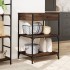 Carrito de cocina madera ingeniería marrón roble 60x48x89,5