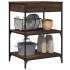 Carrito de cocina madera ingeniería marrón roble 60x48x89,5