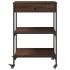 Carrito de cocina madera ingeniería marrón roble 60x48x89,5
