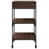 Carrito de cocina madera ingeniería marrón roble 60x48x89,5