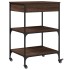 Carrito de cocina madera ingeniería marrón roble 60x48x89,5