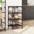 Carrito de cocina madera ingeniería roble ahumado 45x35x89,5
