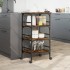 Carrito de cocina madera ingeniería roble ahumado 45x35x89,5