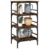 Carrito de cocina madera ingeniería roble ahumado 45x35x89,5