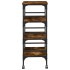 Carrito de cocina madera ingeniería roble ahumado 45x35x89,5