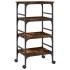 Carrito de cocina madera ingeniería roble ahumado 45x35x89,5