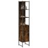 Armario de baño madera ingeniería roble ahumado 33x33x185,5