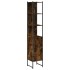 Armario de baño madera ingeniería roble ahumado 33x33x185,5