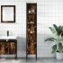 Armario de baño madera ingeniería roble ahumado 33x33x185,5