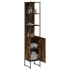 Armario de baño madera ingeniería roble ahumado 33x33x185,5