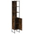 Armario de baño madera ingeniería roble ahumado 33x33x185,5
