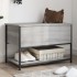 Banco de almacenaje madera ingeniería gris Sonoma 70x42,5x47