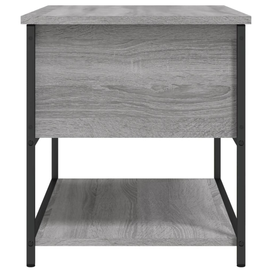Banco de almacenaje madera ingeniería gris Sonoma 70x42,5x47