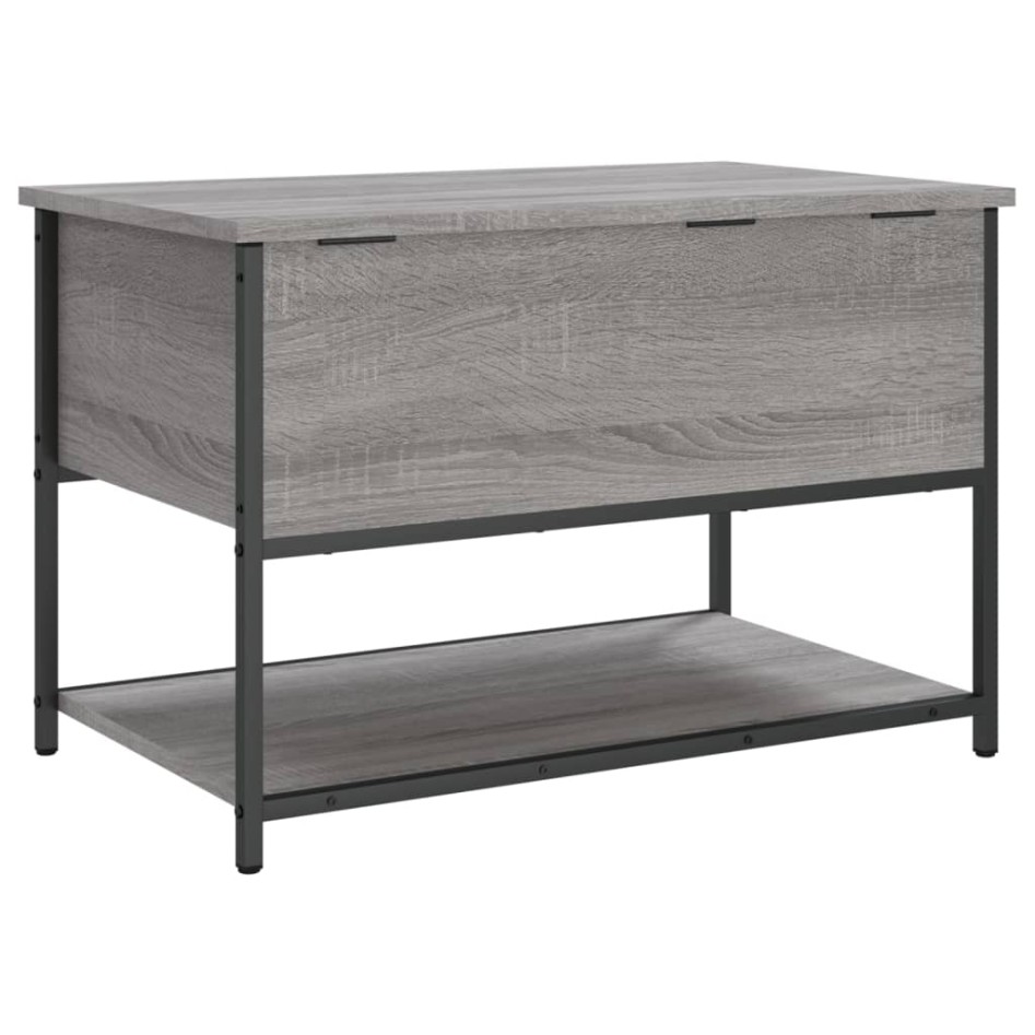 Banco de almacenaje madera ingeniería gris Sonoma 70x42,5x47