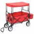 Carrito de mano plegable de acero con capota
