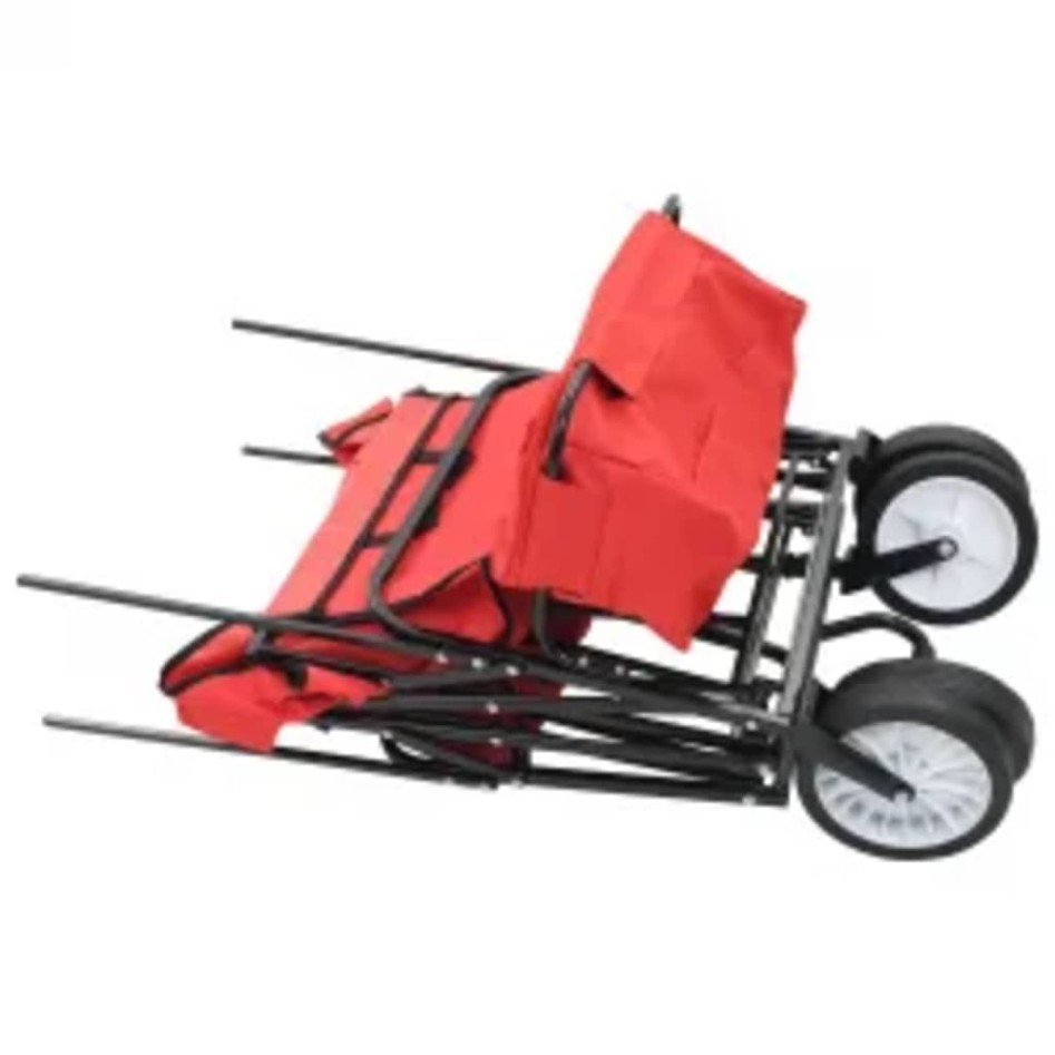 Carrito de mano plegable de acero con capota