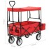 Carrito de mano plegable de acero con capota