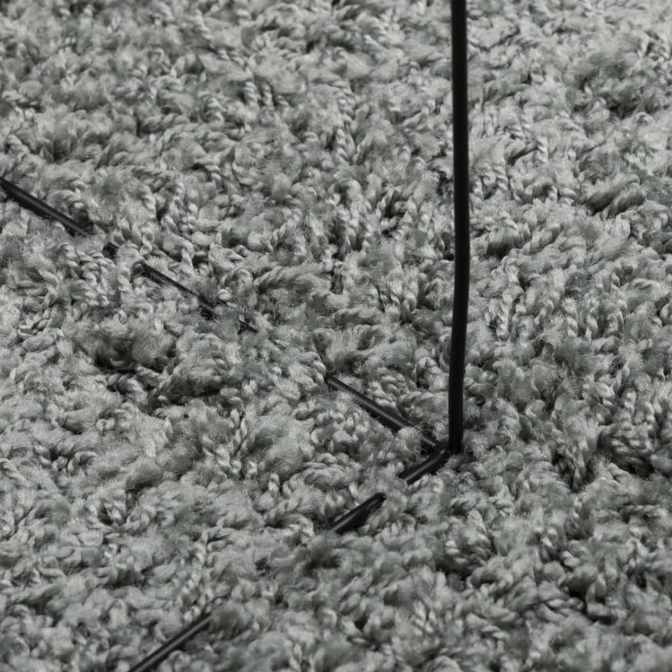 Alfombra de pelo largo moderna verde 160x230