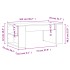 Mesa de centro madera de ingeniería blanco 102x55x42