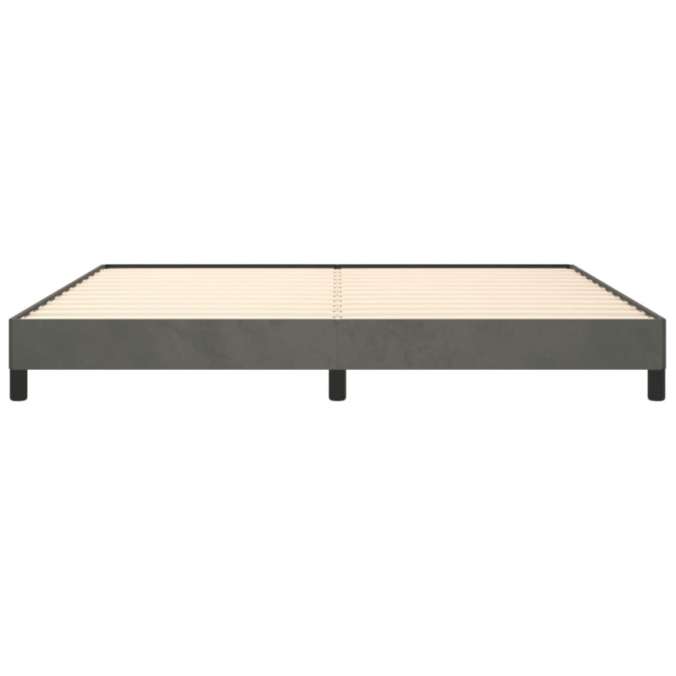 Estructura de cama de terciopelo gris oscuro 180x200