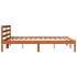 Cama sin colchón madera maciza de pino marrón cera 140x190