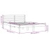 Cama sin colchón madera maciza de pino marrón cera 140x190