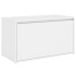 Banco de pasillo de madera de ingeniería blanco 80x40x45