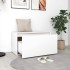 Banco de pasillo de madera de ingeniería blanco 80x40x45