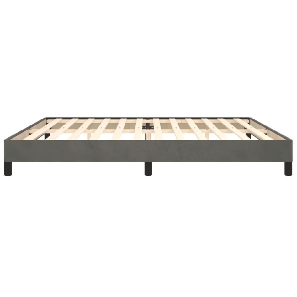 Estructura de cama de terciopelo gris oscuro 180x200