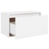 Banco de pasillo de madera de ingeniería blanco 80x40x45