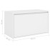 Banco de pasillo de madera de ingeniería blanco 80x40x45